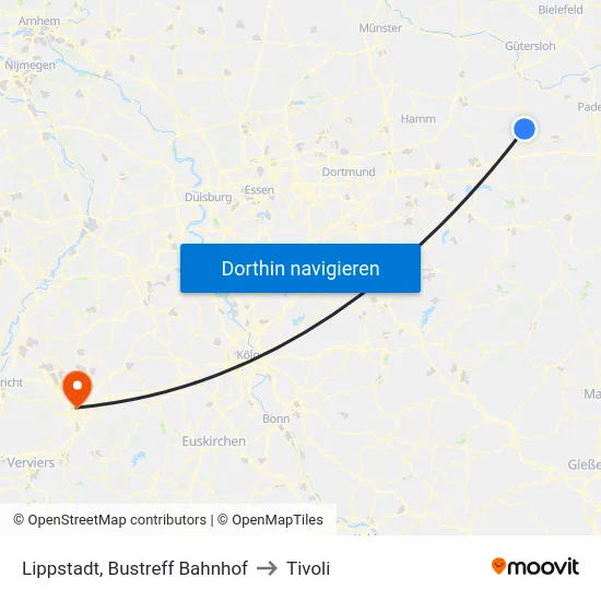 Lippstadt, Bustreff Bahnhof to Tivoli map