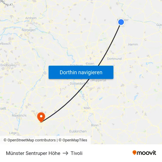 Münster Sentruper Höhe to Tivoli map
