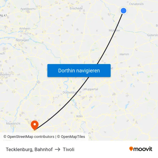 Tecklenburg, Bahnhof to Tivoli map