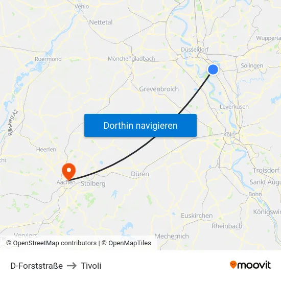 D-Forststraße to Tivoli map