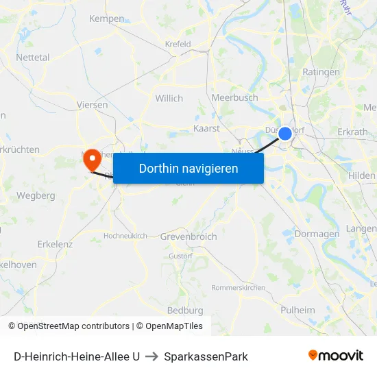 D-Heinrich-Heine-Allee U to SparkassenPark map