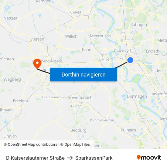 D-Kaiserslauterner Straße to SparkassenPark map
