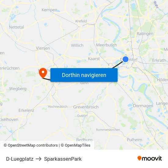 D-Luegplatz to SparkassenPark map