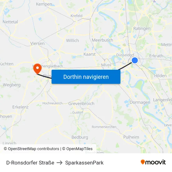 D-Ronsdorfer Straße to SparkassenPark map
