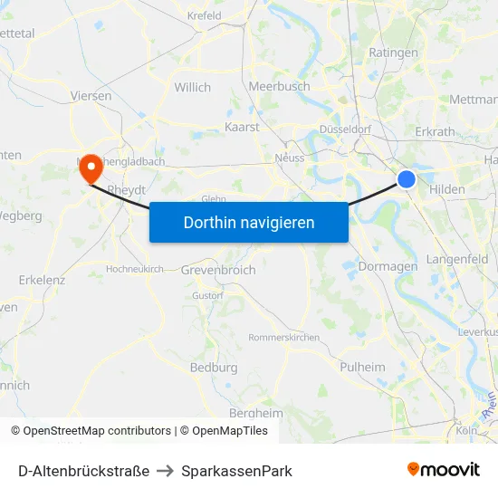 D-Altenbrückstraße to SparkassenPark map