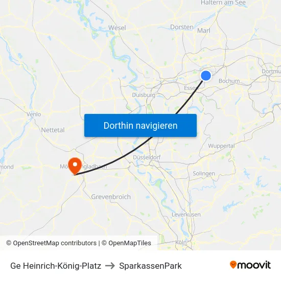 Ge Heinrich-König-Platz to SparkassenPark map