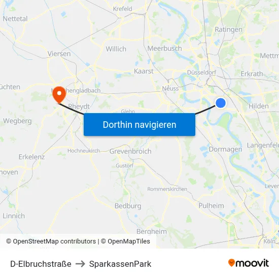D-Elbruchstraße to SparkassenPark map