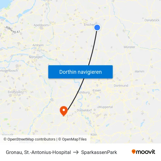 Gronau, St.-Antonius-Hospital to SparkassenPark map