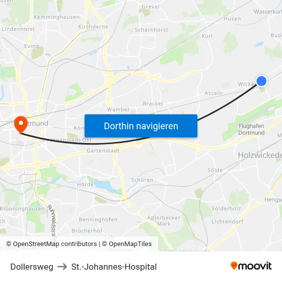Dollersweg to St.-Johannes-Hospital map