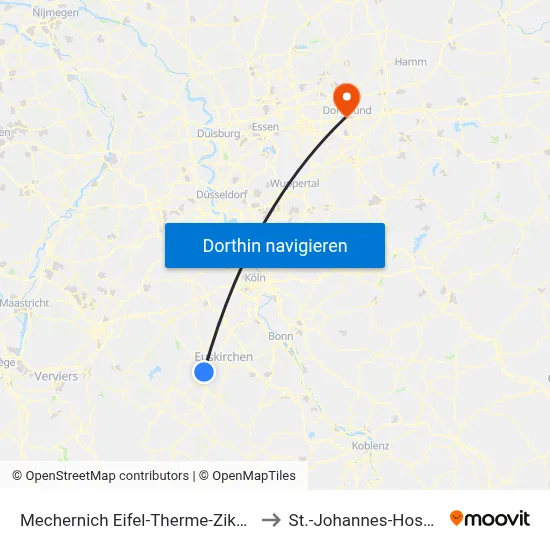 Mechernich Eifel-Therme-Zikkurat to St.-Johannes-Hospital map