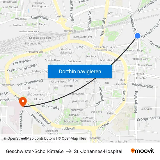 Geschwister-Scholl-Straße to St.-Johannes-Hospital map