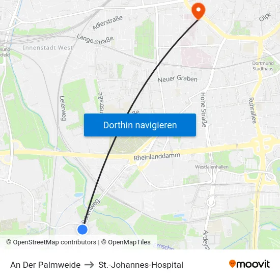 An Der Palmweide to St.-Johannes-Hospital map