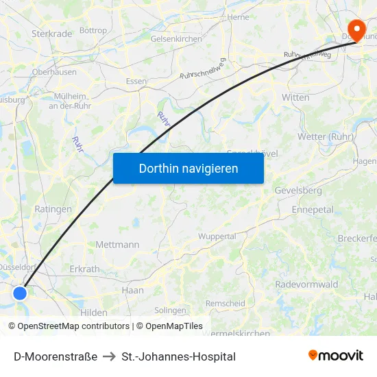 D-Moorenstraße to St.-Johannes-Hospital map