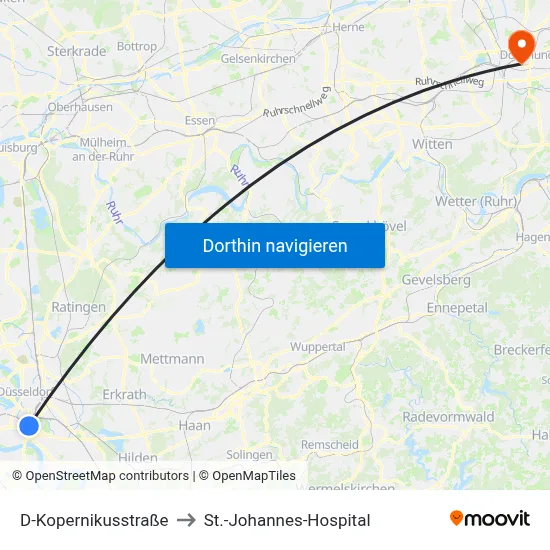 D-Kopernikusstraße to St.-Johannes-Hospital map