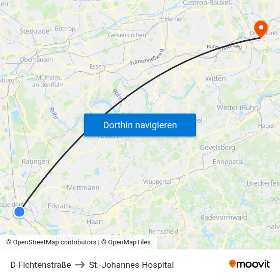 D-Fichtenstraße to St.-Johannes-Hospital map