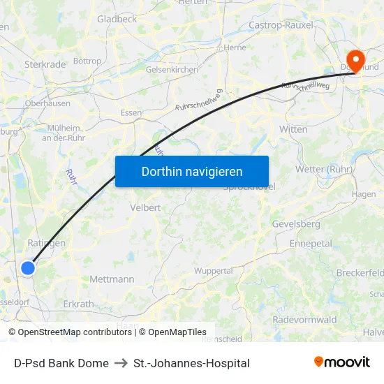 D-Psd Bank Dome to St.-Johannes-Hospital map