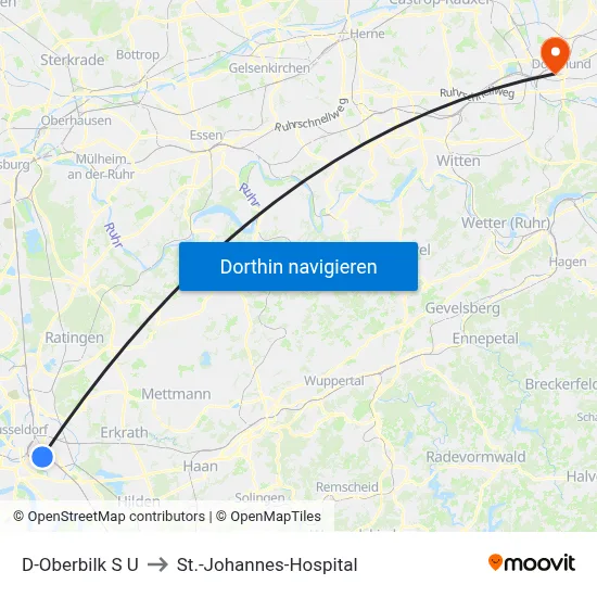 D-Oberbilk S U to St.-Johannes-Hospital map