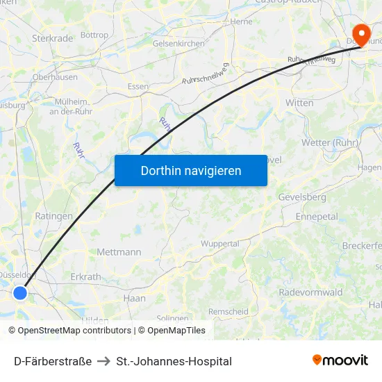D-Färberstraße to St.-Johannes-Hospital map