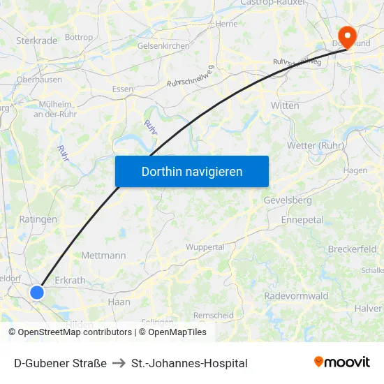D-Gubener Straße to St.-Johannes-Hospital map