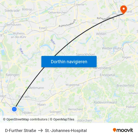 D-Further Straße to St.-Johannes-Hospital map