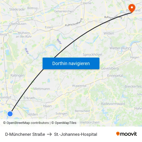 D-Münchener Straße to St.-Johannes-Hospital map