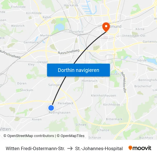 Witten Fredi-Ostermann-Str. to St.-Johannes-Hospital map