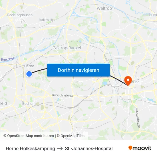 Herne Hölkeskampring to St.-Johannes-Hospital map