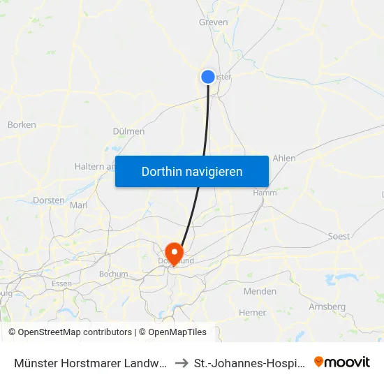 Münster Horstmarer Landweg to St.-Johannes-Hospital map