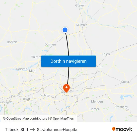 Tilbeck, Stift to St.-Johannes-Hospital map