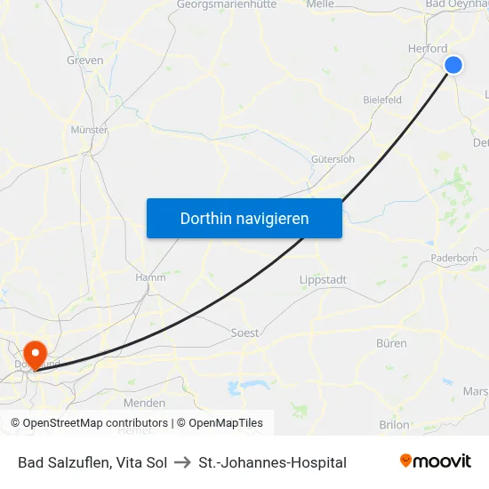Bad Salzuflen, Vita Sol to St.-Johannes-Hospital map