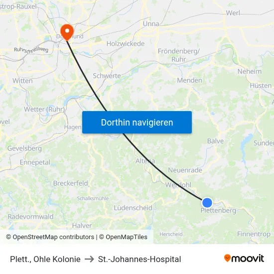 Plett., Novelis to St.-Johannes-Hospital map