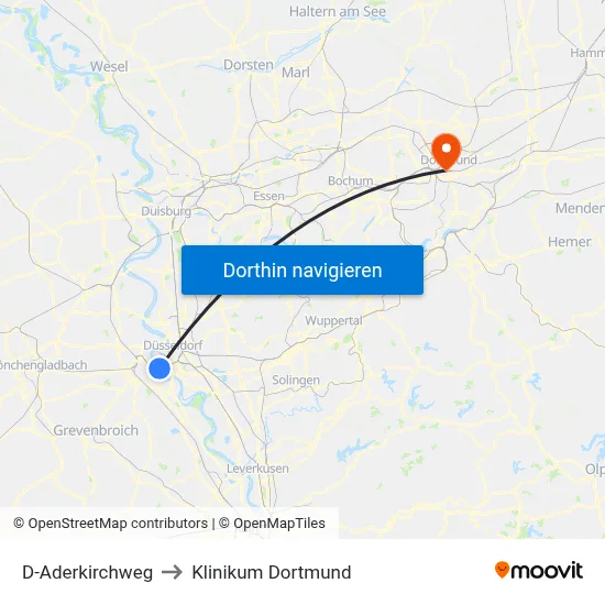 D-Aderkirchweg to Klinikum Dortmund map