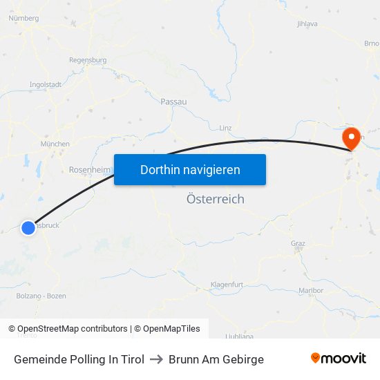 Gemeinde Polling In Tirol to Brunn Am Gebirge map