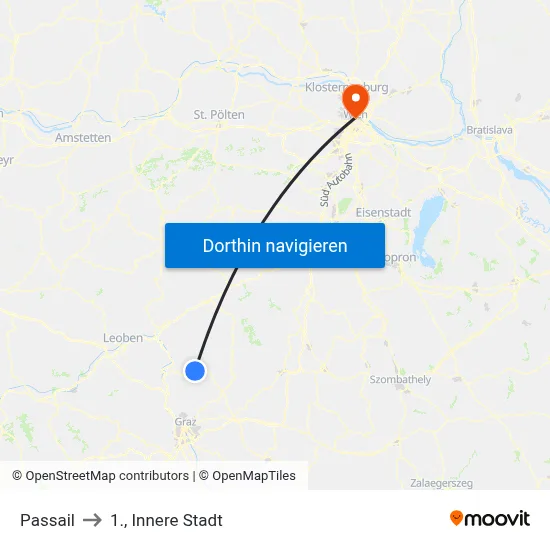Passail to 1., Innere Stadt map