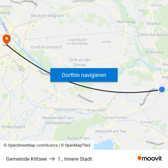 Gemeinde Kittsee to 1., Innere Stadt map