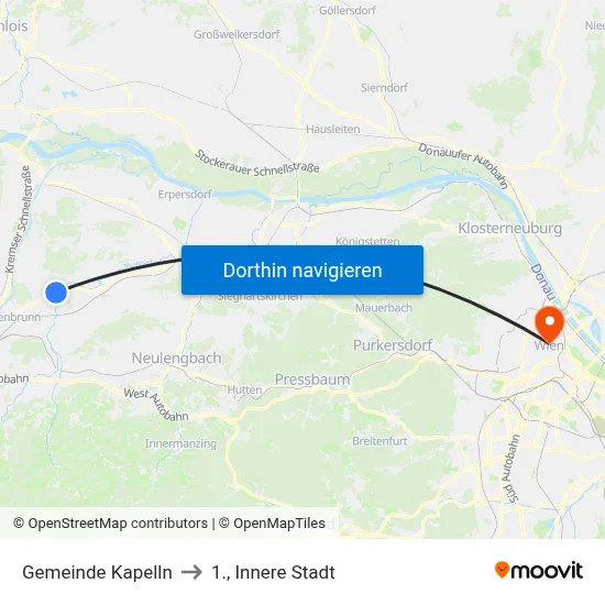 Gemeinde Kapelln to 1., Innere Stadt map