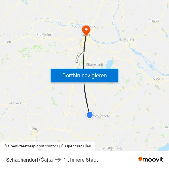 Schachendorf/Čajta to 1., Innere Stadt map