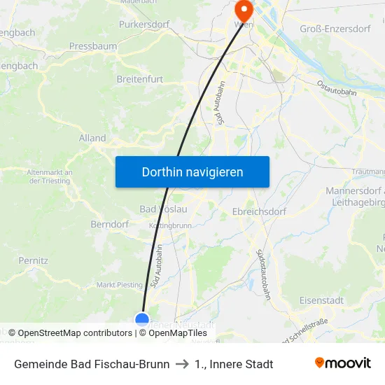 Gemeinde Bad Fischau-Brunn to 1., Innere Stadt map