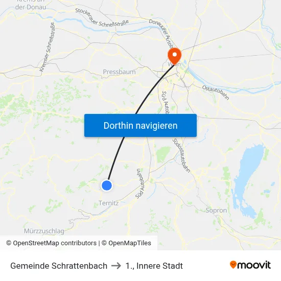 Gemeinde Schrattenbach to 1., Innere Stadt map