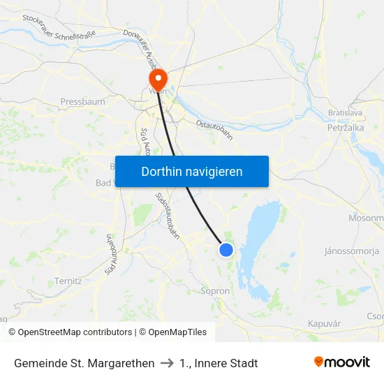 Gemeinde St. Margarethen to 1., Innere Stadt map