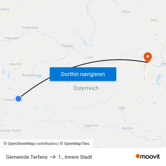 Gemeinde Terfens to 1., Innere Stadt map
