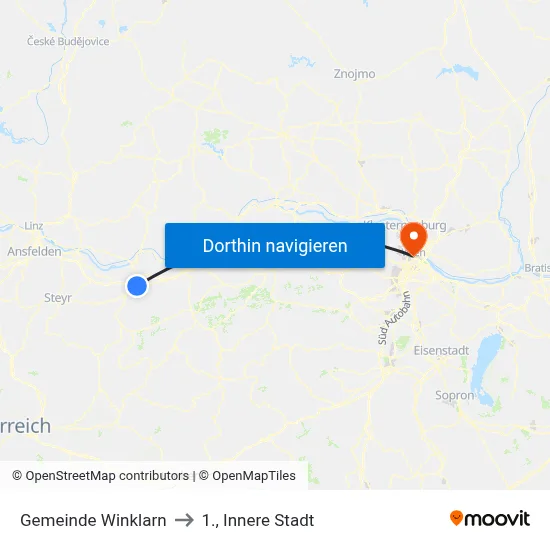 Gemeinde Winklarn to 1., Innere Stadt map