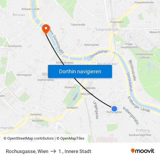 Rochusgasse, Wien to 1., Innere Stadt map