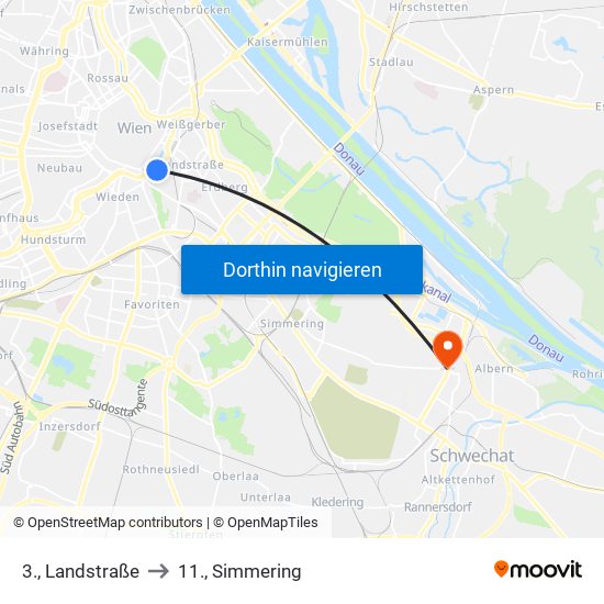 3., Landstraße to 11., Simmering map