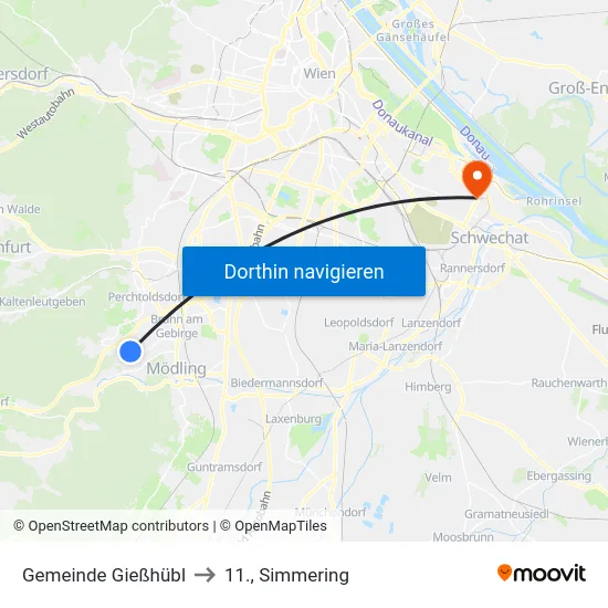 Gemeinde Gießhübl to 11., Simmering map