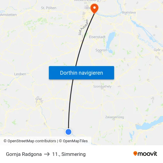Gornja Radgona to 11., Simmering map