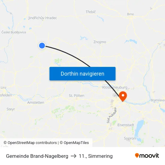 Gemeinde Brand-Nagelberg to 11., Simmering map