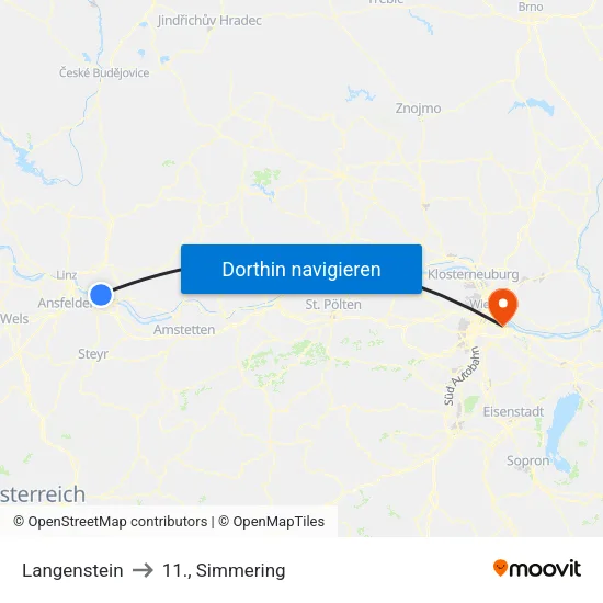 Langenstein to 11., Simmering map