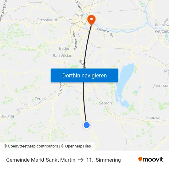 Gemeinde Markt Sankt Martin to 11., Simmering map