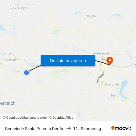 Gemeinde Sankt Peter In Der Au to 11., Simmering map